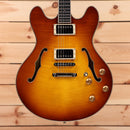Eastman T186mx semi-hollow electric guitar Goldburst with flamed maple top and dual humbuckers