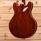 Eastman T186MX semi-hollow electric guitar goldburst finish with f-hole and maple binding