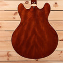 Eastman T186MX semi-hollow body electric guitar goldburst finish with maple neck and f-holes