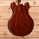 Eastman T186mx semi-hollow body electric guitar goldburst finish with white binding and maple neck