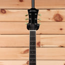 Eastman T185MX semi-hollow body electric guitar goldburst finish with vintage-style tuning pegs
