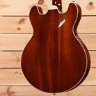 Eastman T185MX semi-hollow body electric guitar Goldburst with cream binding and f-holes