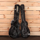 Eastman T185MX semi-hollow body electric guitar Goldburst with black velvet-lined hard case