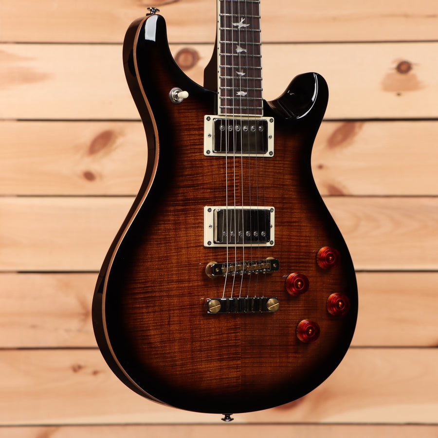 Paul Reed Smith SE McCarty 594 Black Gold Sunburst electric guitar with flamed maple top and red knob tuners