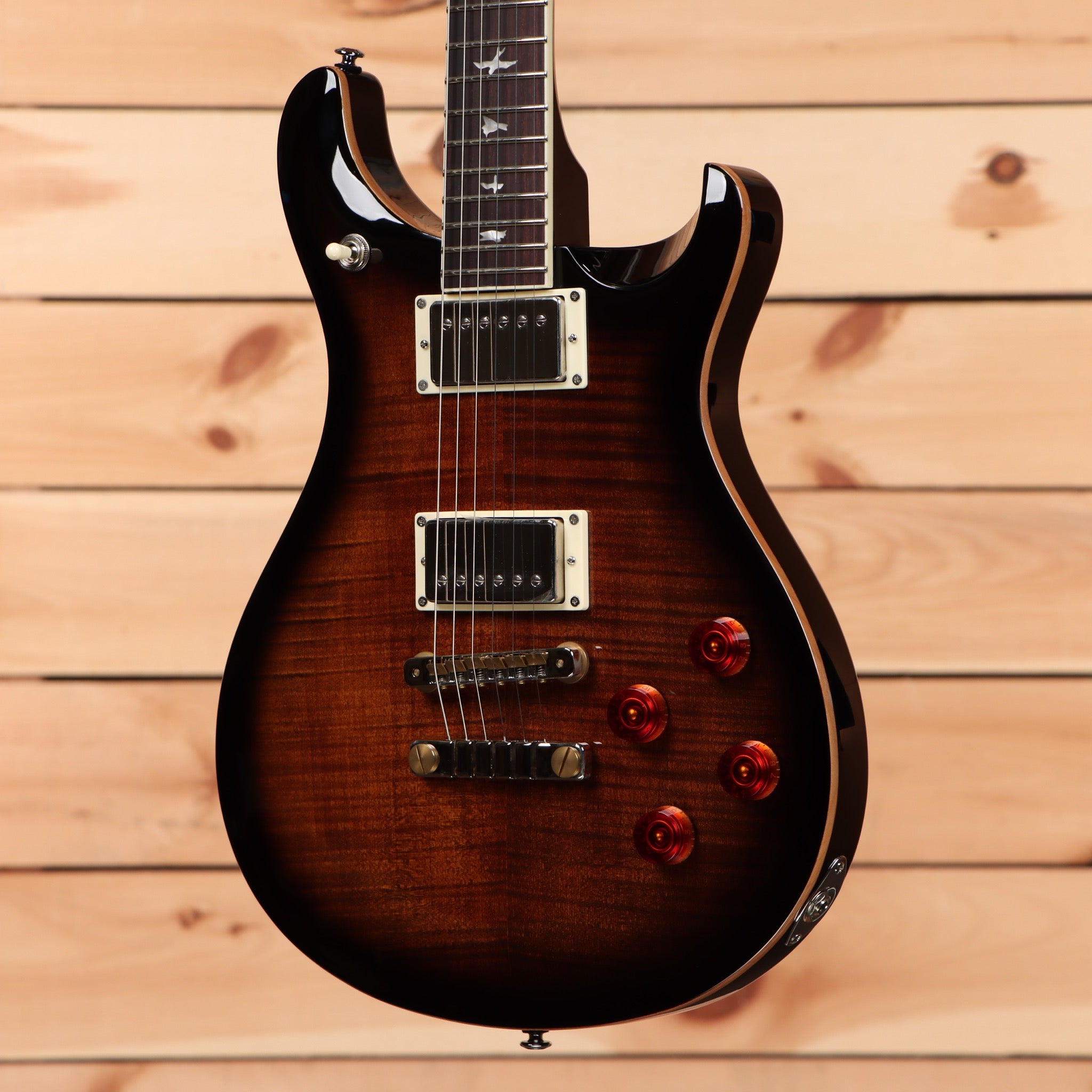 Paul Reed Smith SE McCarty 594 electric guitar Black Gold Sunburst with dual humbuckers and flamed maple top