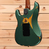 Fender Custom Shop Limited Dual-Mag II Stratocaster Heavy Relic - Aged Sherwood Green Metallic over 3 Color Sunburst