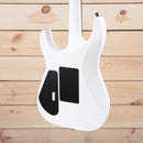 Jackson MJ Series Soloist SL2 electric guitar Snow White with black pickguard and humbucker pickups