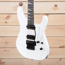 Jackson MJ Series Soloist SL2 electric guitar Snow White with black Floyd Rose tremolo bridge