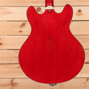 Eastman T64VRD semi-hollow electric guitar Antique Red with cream binding and f-holes