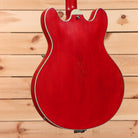 Eastman T64VRD semi-hollow electric guitar antique red with f-holes and maple neck