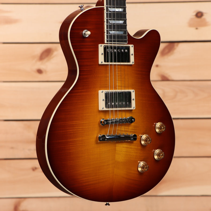 Eastman SB59 semi-hollow electric guitar goldburst finish with dual humbucker pickups and gold hardware