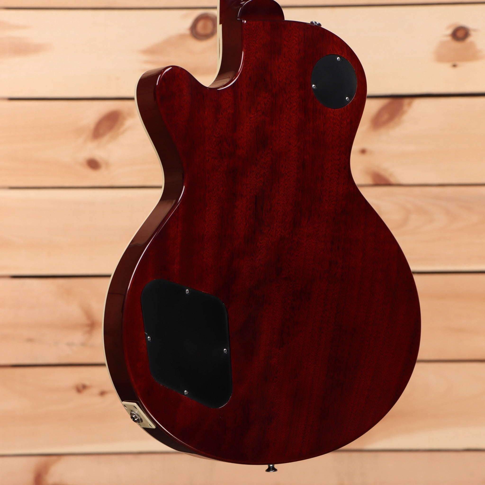Eastman SB59 semi-hollow body electric guitar dark red finish with f-holes and black pickguard
