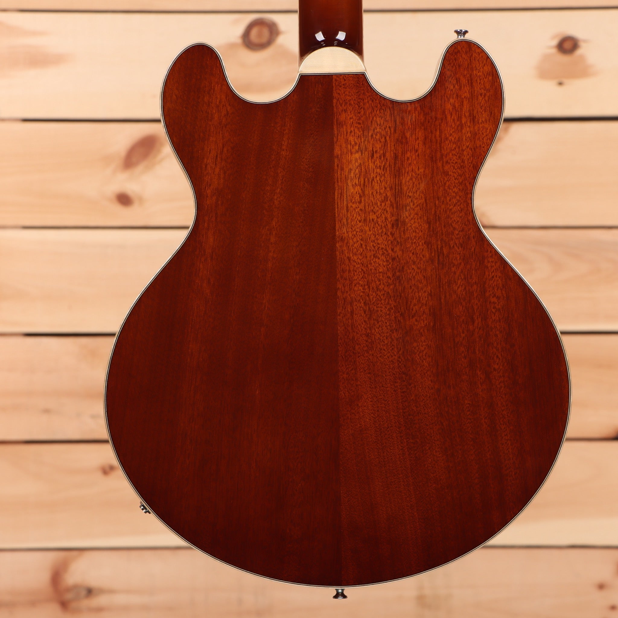 Eastman T185MX semi-hollow electric guitar Goldburst with maple neck and f-holes