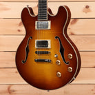 Eastman T185MX semi-hollow electric guitar Goldburst with dual humbucker pickups and f-holes