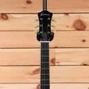 Eastman T185MX semi-hollowbody electric guitar Goldburst with cream tuning pegs and maple neck