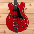 Eastman T64VRD semi-hollow electric guitar antique red with f-holes and dual humbuckers