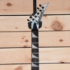 Jackson MJ Series Soloist SL2 electric guitar Snow White with angular headstock and maple fretboard