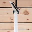 Jackson MJ Series Soloist SL2 electric guitar Snow White with black hardware and tremolo bridge