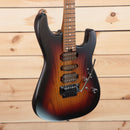 Charvel Guthrie Govan Signature MJ San Dimas SD24 electric guitar three-tone sunburst with Floyd Rose tremolo