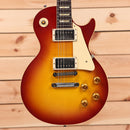 Gibson 1958 Les Paul Standard Reissue VOS electric guitar Washed Cherry Sunburst with dual humbuckers and gold hardware