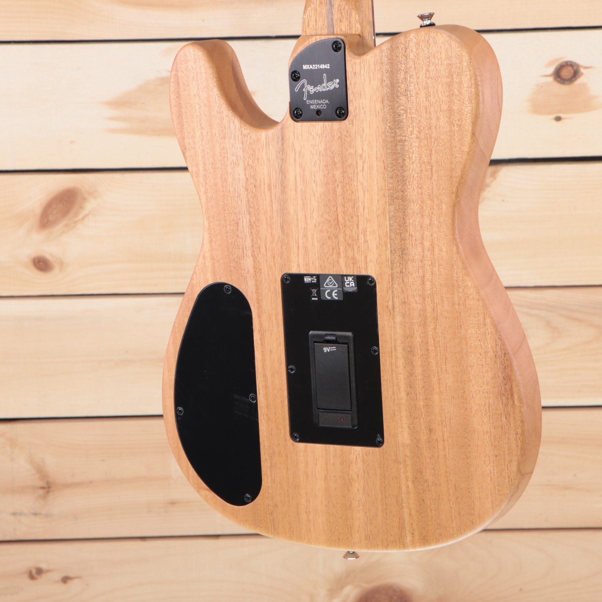 Fender Acoustasonic Player Telecaster electric guitar natural wood finish with modern electronics cavity
