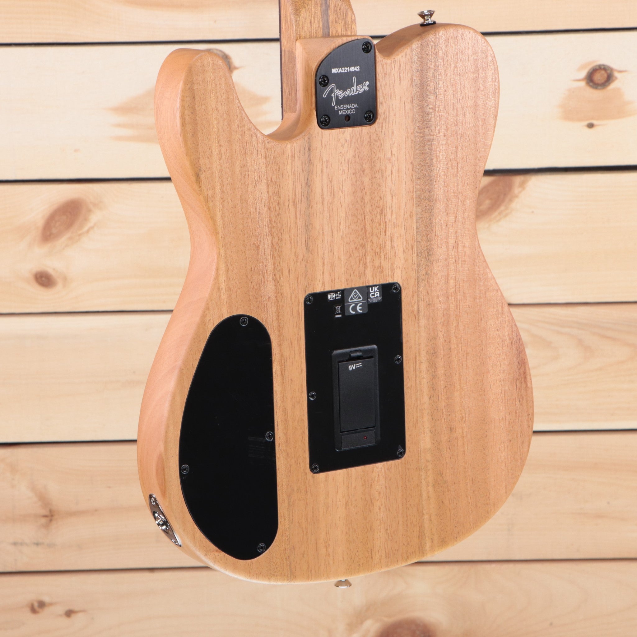 Fender Acoustasonic Player Telecaster electric guitar natural finish with black pickguard and active electronics