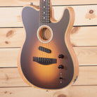 Fender Acoustasonic Player Telecaster electric guitar Shadow Burst with single-coil pickups and acoustic resonance chamber