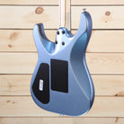 Jackson MJ Series Dinky DKR electric guitar blue finish with dual humbucker pickups and contoured body