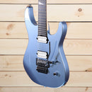 Jackson MJ Series Dinky DKR electric guitar metallic blue with humbucker pickups and Floyd Rose tremolo