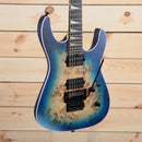 Jackson MJ Series Dinky DKRP electric guitar transparent blue burst with Floyd Rose tremolo system