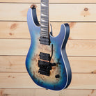 Jackson MJ Series Dinky DKRP electric guitar transparent blue burst with Floyd Rose tremolo system