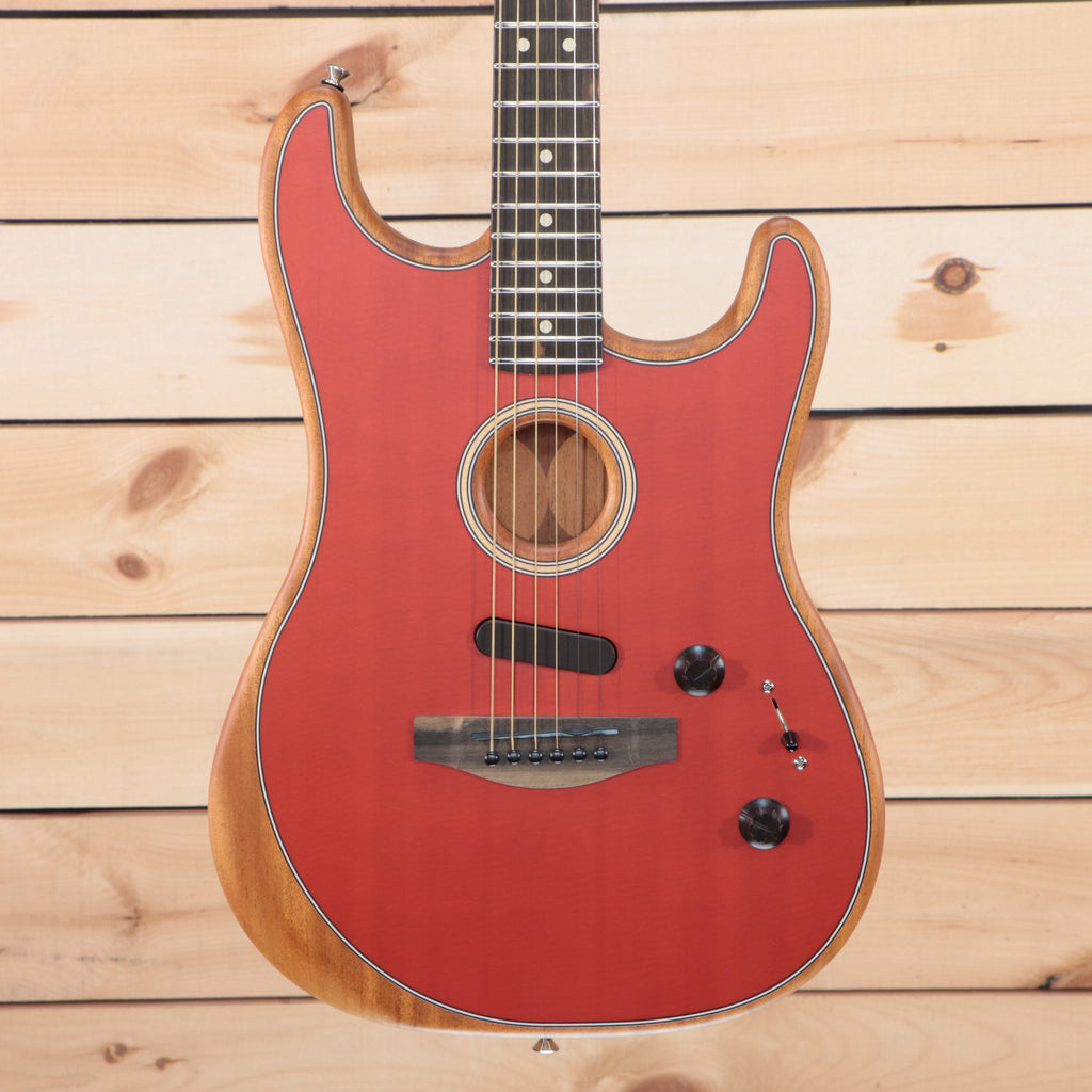 Fender American Acoustasonic Strat - Express Shipping - (F-468) Serial: US222438 - PLEK'd-2-Righteous Guitars