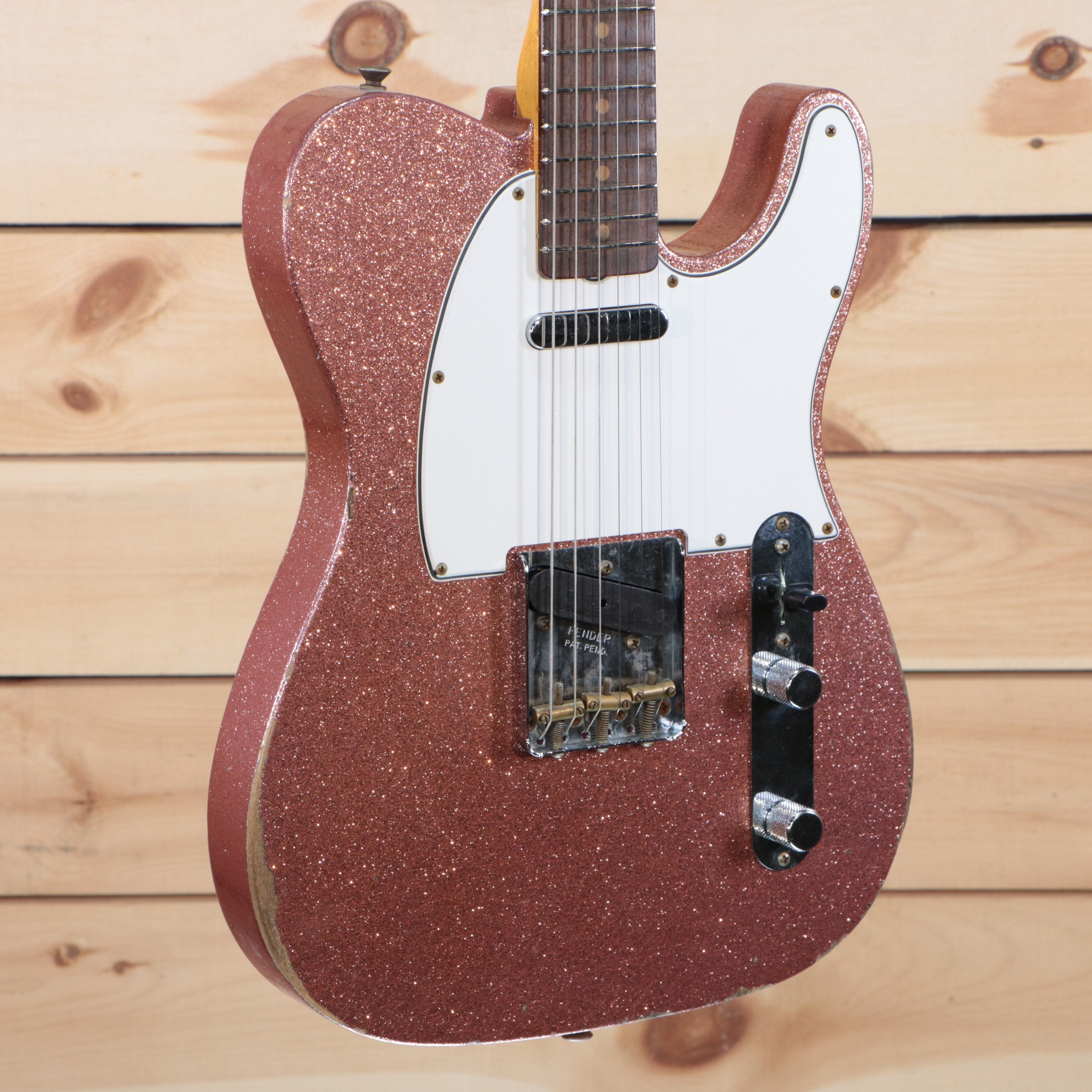 Fender Custom Shop 1961 Telecaster Relic electric guitar Champagne Sparkle rosewood fretboard vintage bridge