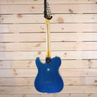 Fender Limited 1955 Telecaster Relic electric guitar Blue Sparkle with maple neck relic finish back view