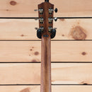 Fender PO-220E acoustic guitar back view walnut neck with chrome tuning machines