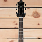 Fender PS-220E acoustic guitar black headstock with diamond fretboard inlays and 6-in-line tuners