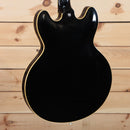 Gibson 1964 Trini Lopez VOS semi-hollow electric guitar Ebony finish with cream body binding back view