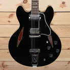 Gibson 1964 Trini Lopez VOS semi-hollow electric guitar Ebony finish with diamond soundholes and tailpiece