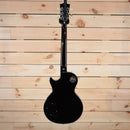 Gibson Les Paul Rocktop Geode electric guitar black back view with Gibson Custom medallion and control cavity cover