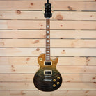 Gibson Les Paul Rocktop Geode electric guitar quilted top fading gold to dark green burst with gold hardware