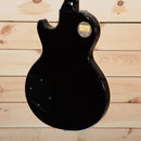 Gibson Les Paul Rocktop Geode electric guitar ebony finish back view with electronics cavity cover