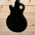 Gibson Les Paul Rocktop Geode electric guitar ebony finish back view with electronics cavity cover