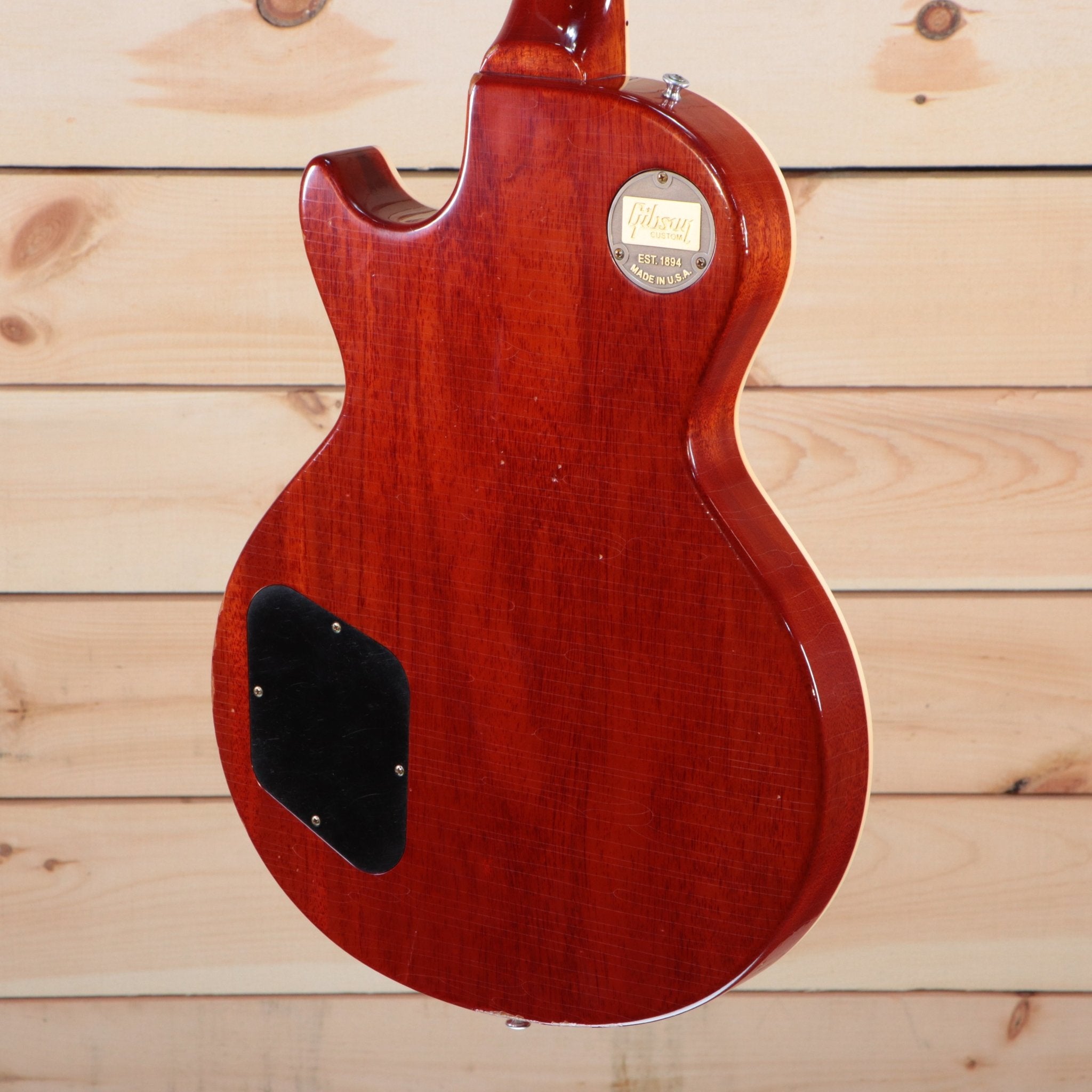 Gibson Les Paul Standard 1960 electric guitar mahogany back with control cavity cover and Gibson Custom medallion