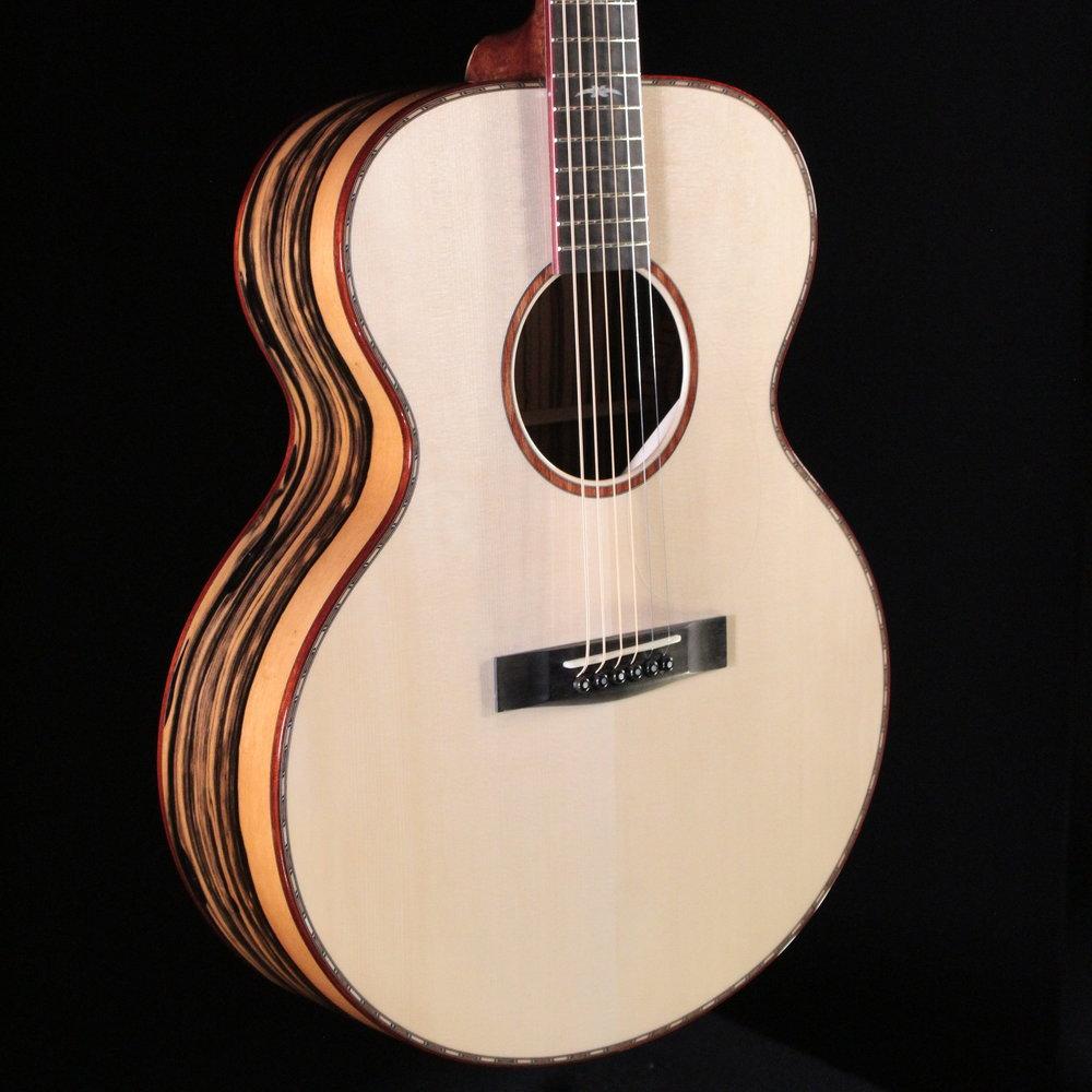 Huss and Dalton MJ Custom (Red Spruce/Moon Ebony) - Express Shipping - (HD-052) Serial: 5284 - PLEK'd-1-Righteous Guitars
