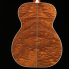 Huss and Dalton TOM-M Custom acoustic guitar Sapele back with quilted figure and center seam inlay