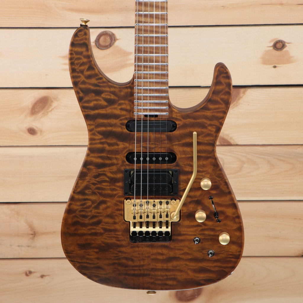 Jackson USA Signature Phil Collen PC1 - Satin Trans Amber-12-Righteous Guitars