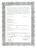 PRS Private Stock 513 electric guitar certificate of authenticity signed by Paul Reed Smith and Joseph Knaggs