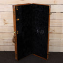 PRS Private Stock 513 guitar case brown leather exterior black velvet interior brass hardware with combination lock