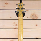 PRS Private Stock 513 electric guitar natural flamed maple neck headstock back with chrome tuners