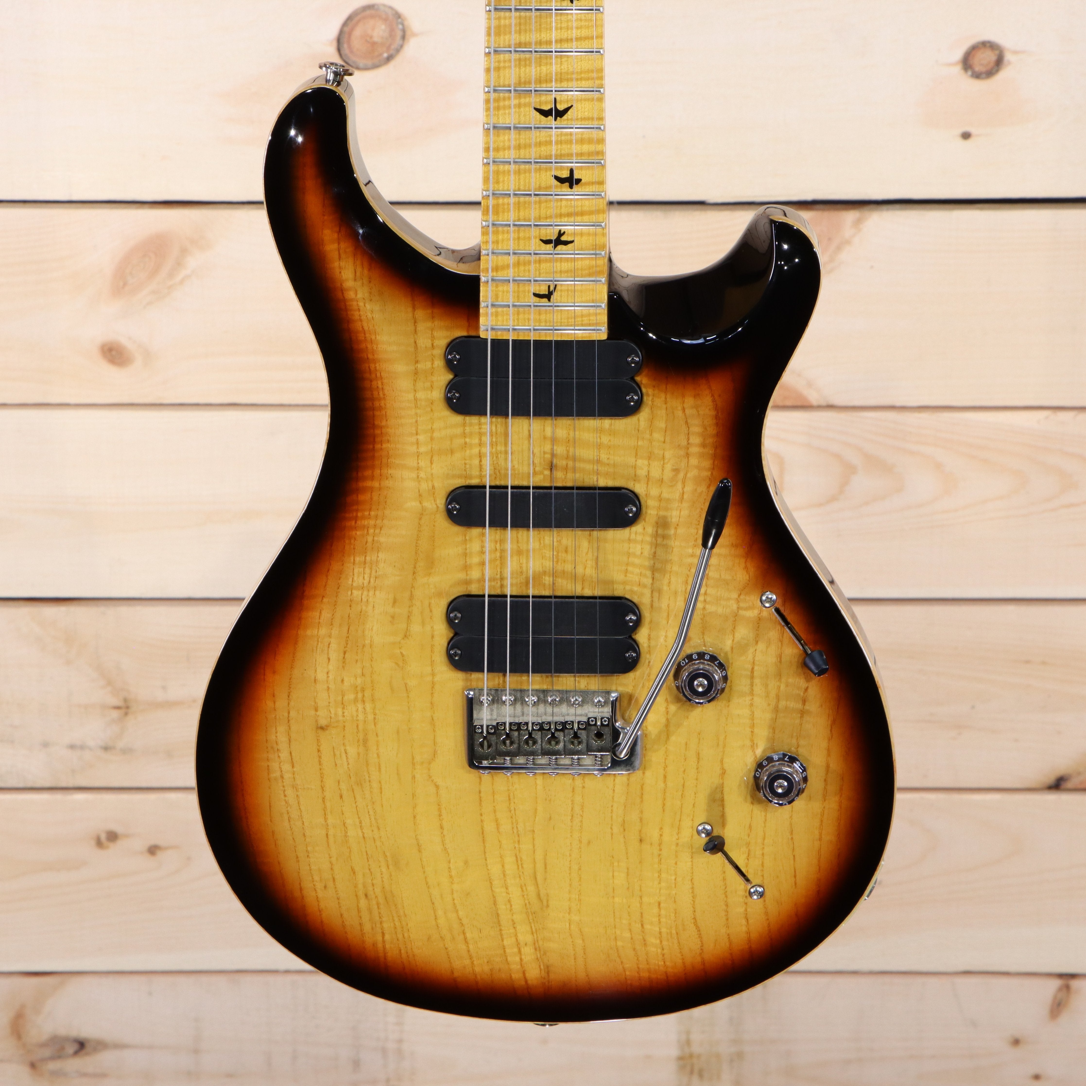PRS Private Stock 513 electric guitar tobacco sunburst flamed maple top with HSH pickup configuration and maple fretboard